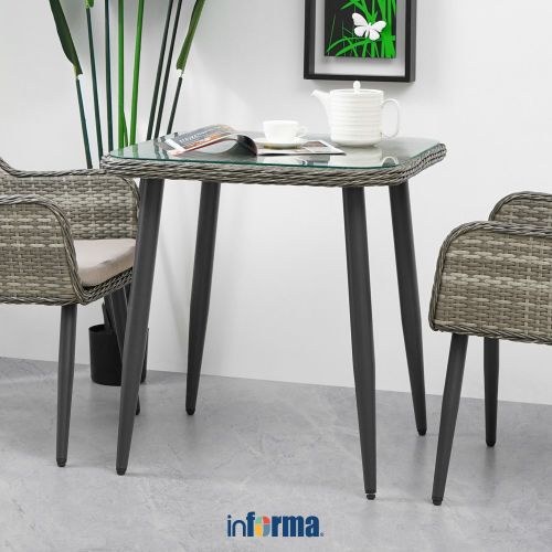 Jual Informa Claire Meja Teras AbuAbu Meja Luar Ruangan Garden Table