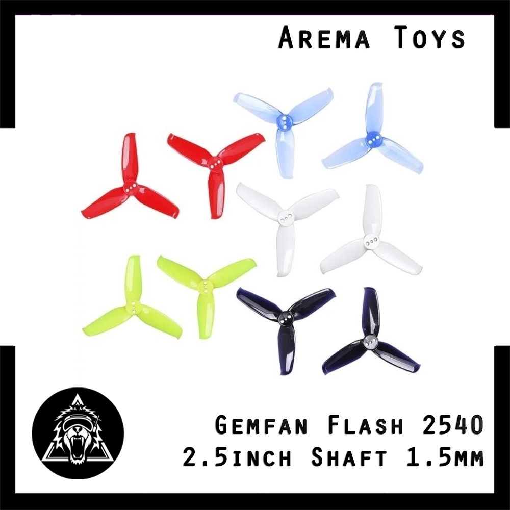 Jual Gemfan Flash 2540 2.5inch Durable 3Blade Propeller Shaft 1.5mm ...