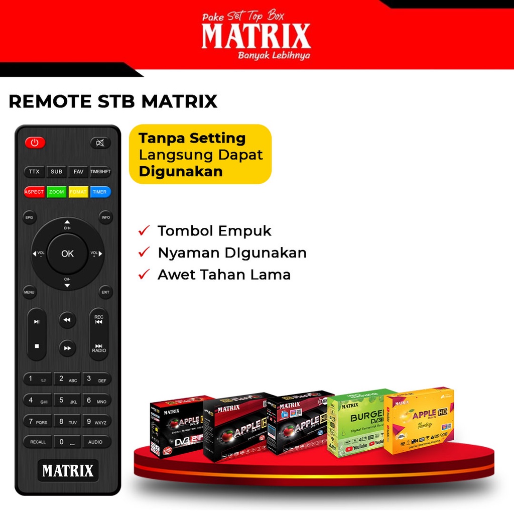 Jual Remote Stb Matrix Untuk Stb Matrix Apple Burger Shopee Indonesia