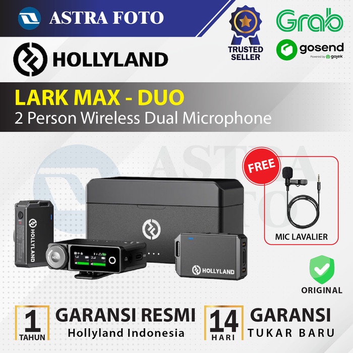 Jual Hollyland Lark Max Duo 2 Person Wireless Microphone Dual Mic RESMI ...