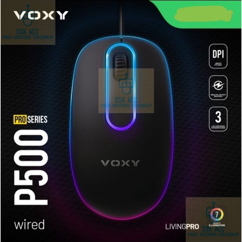 Jual MOUSE USB VOXY P500 RGB Mouse gaming rgb Voxy P500 MOUSE MURAH ...