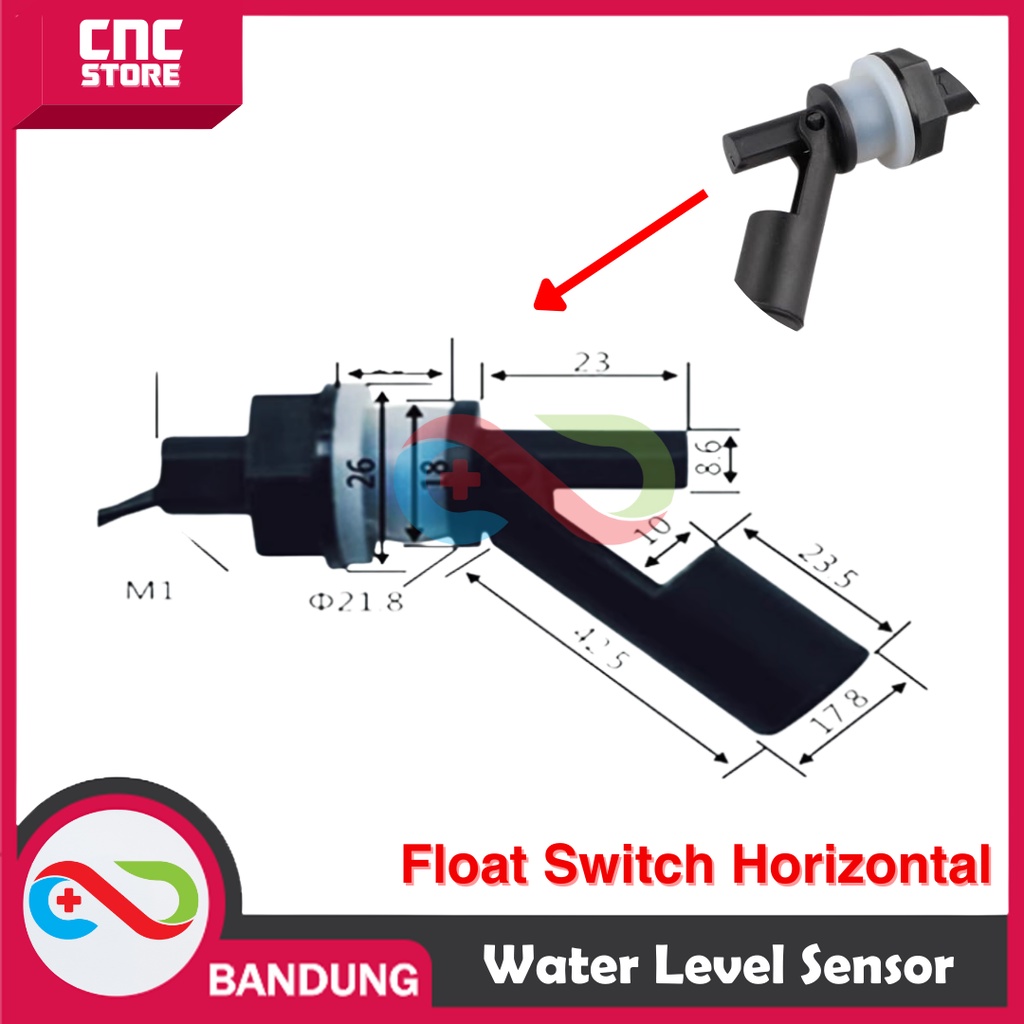 Jual SENSOR LEVEL AIR WATER LEVEL FLOAT SAKLAR PELAMPUNG AIR HORIZONTAL ...