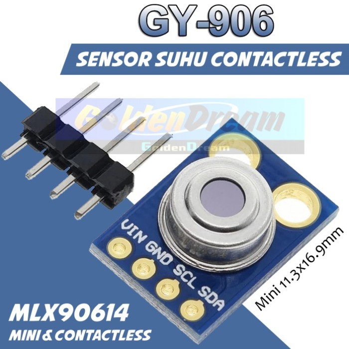 Jual GY-906 Sensor Suhu Contactless MLX90614 BAA IR Infrared ...