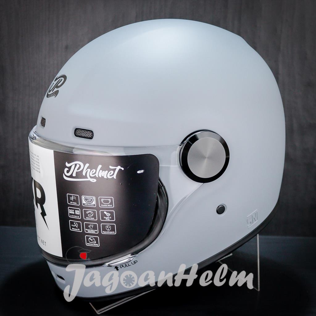 Jual JPX HELM JP ROKR SOLID | GREY DOFF | RETRO CLASSIC | Shopee Indonesia