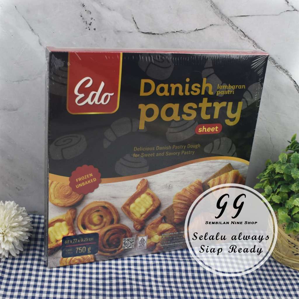 Jual EDO DANISH Pastry Sheet 750 Gram Danis Pastri Sheets Roti Beku ...