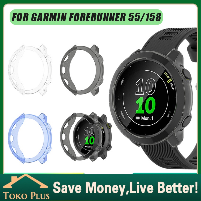 Custodia Protettiva In TPU Per Garmin Forerunner 55/158 – Antiurto E Trasparente – Ricambio Accessorio