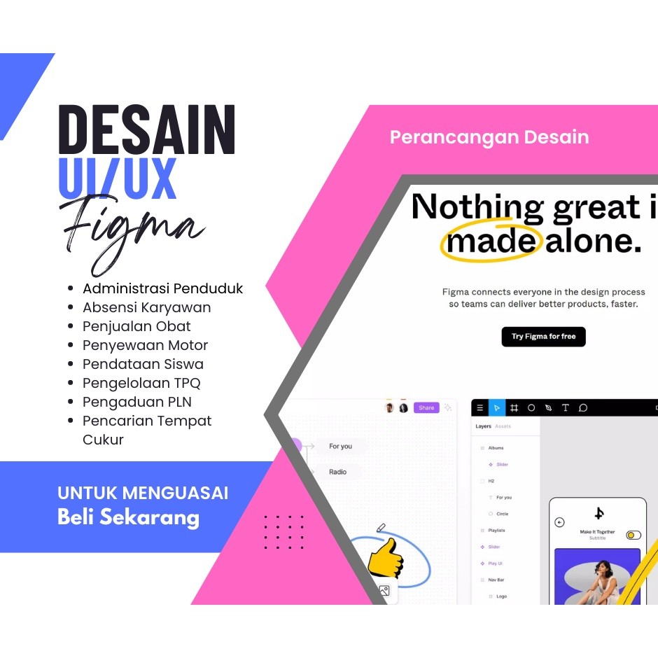 Jual Perancangan Desain UI/UX Sistem Berbasis Android Web Mobile FIGMA ...