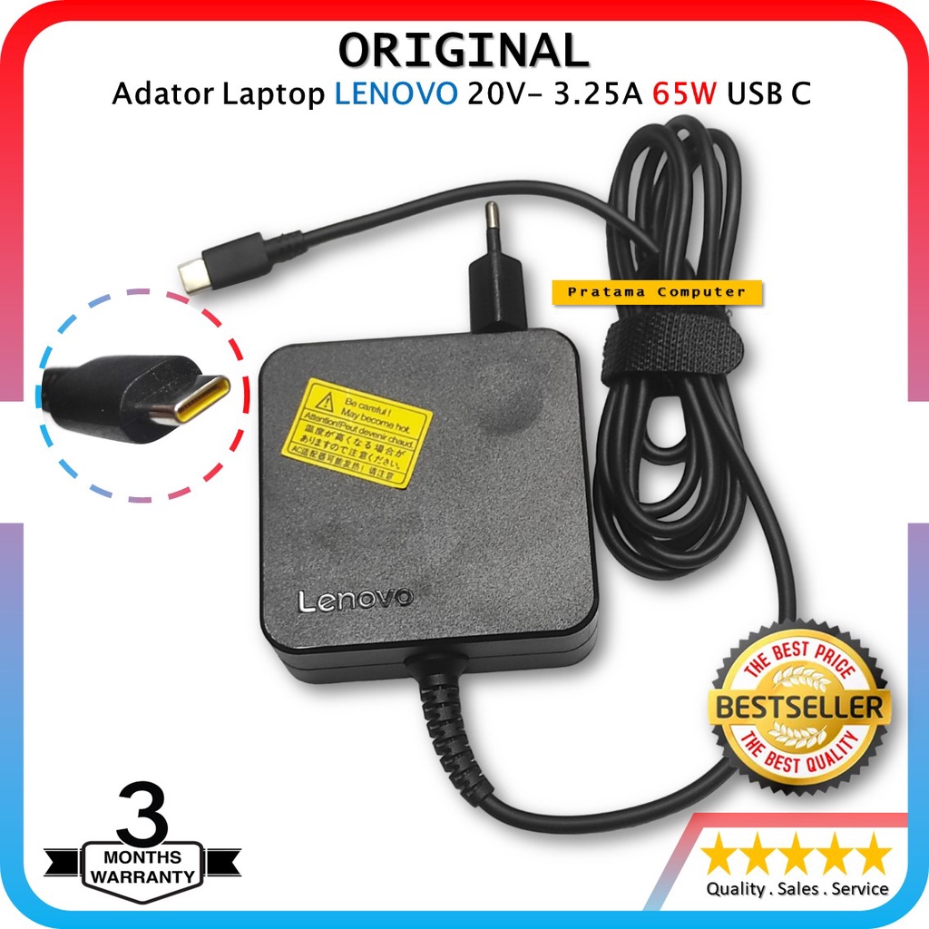 Jual Adaptor Charger Casan Lenovo Usb Type C W Original For Lenovo