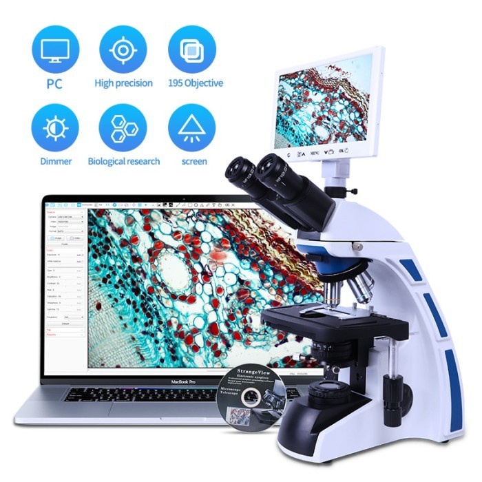 Jual Microscope Digital 7 inch LCD Microscope Biological With 40 ...