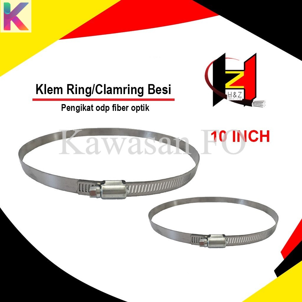 Jual Klem Ring Cincin/clamring besi pengikat odp fiber optik (ukuran 10 ...