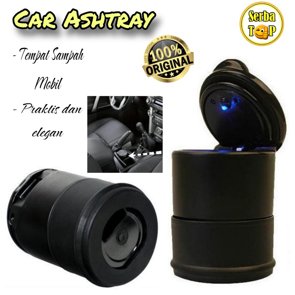 Jual Noctilucent Abs Car Ashtray With Led Light Tempat Sampah Mobil