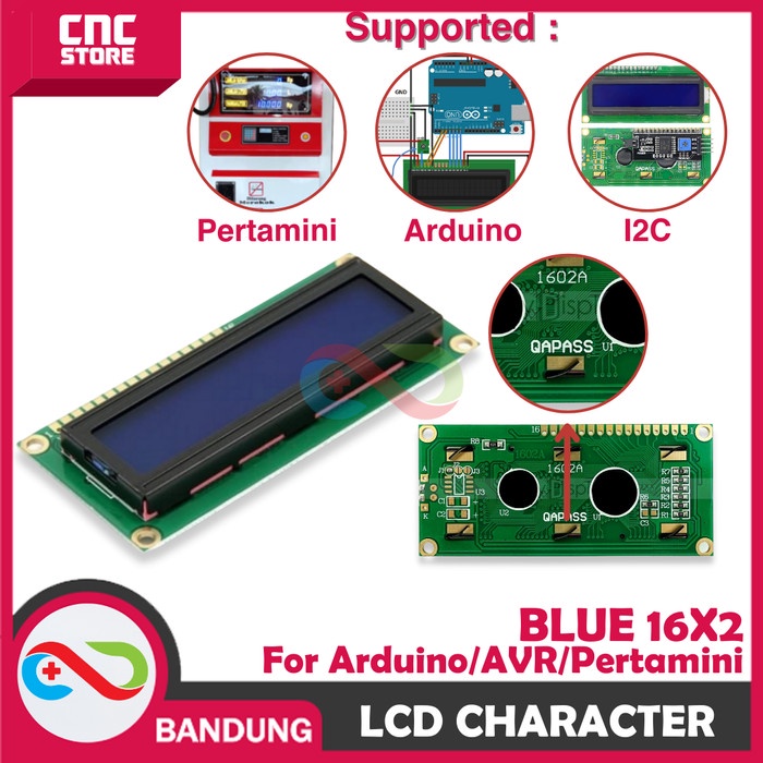 Jual LCD CHARACTER 16X2 1602 5V BLUE BACKLIGHT MODULE | Shopee Indonesia