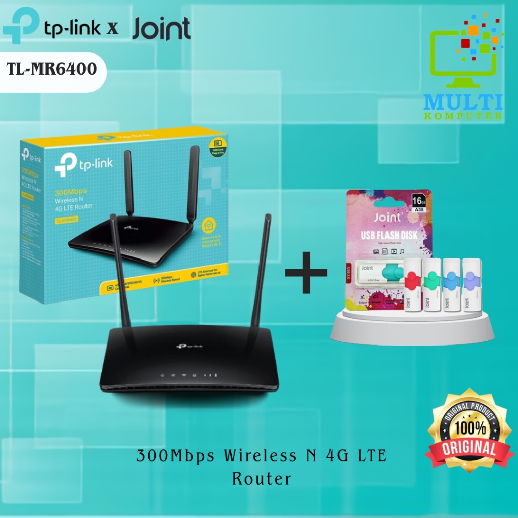 Jual [PROMO] TPLink TLMR6400 300Mbps Wifi N 4G LTE Router buildin 4G