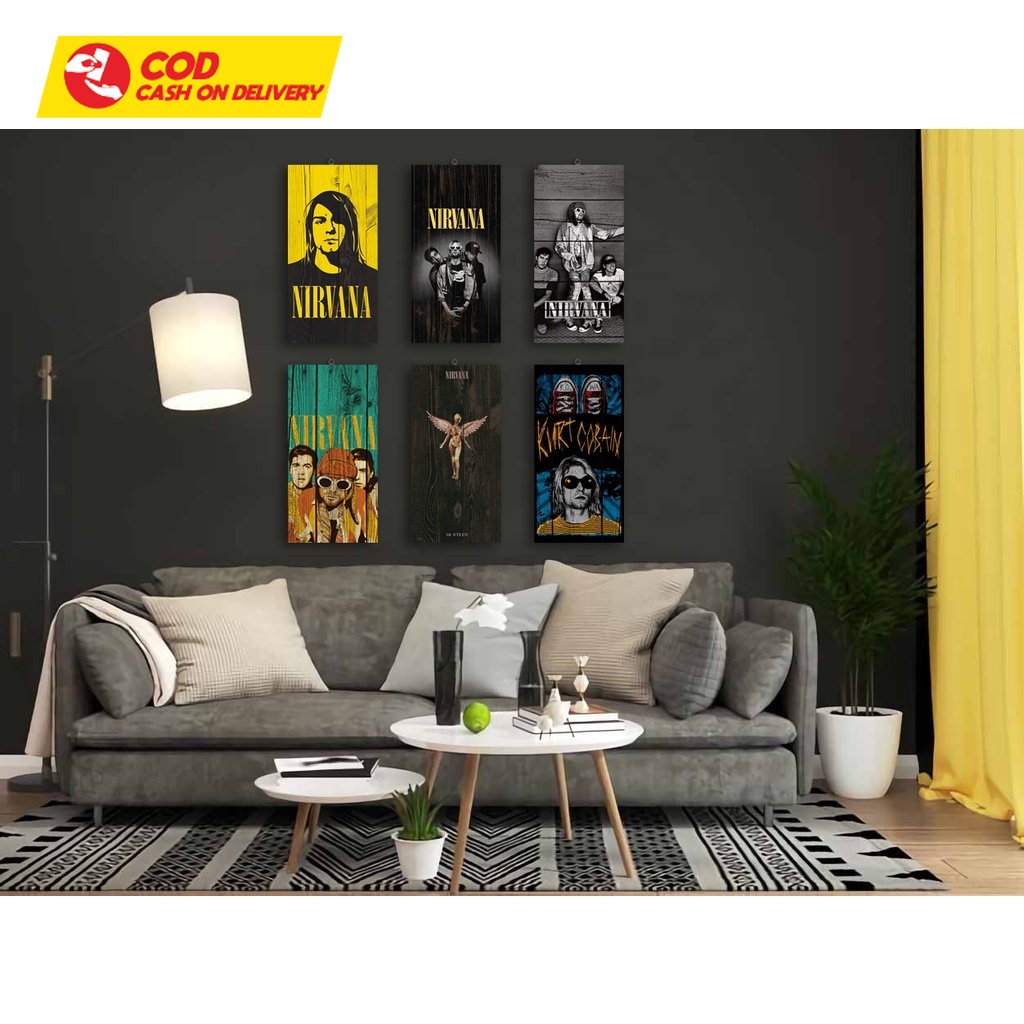 Jual Poster Nirvana Kurt Cobain Dekorasi Dinding Kamar Band Nirvana ...