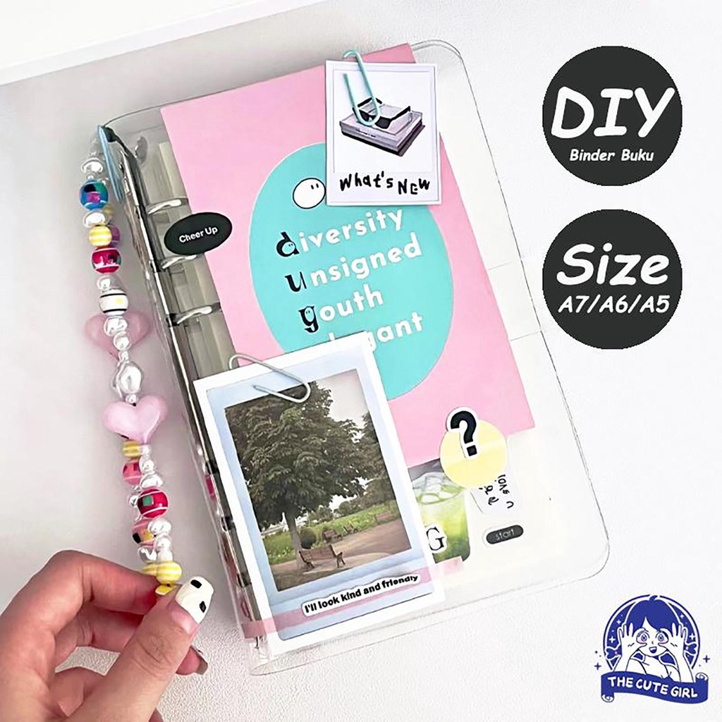 A7 Binder Cover Clear Soft PVC 6 Holes Refillable Waterproof - View #12