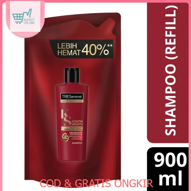 Jual Tresemme Shampoo Perawatan Rambut Keratin Smooth Dengan Hydrolyzed Keratin Untuk Rambut 