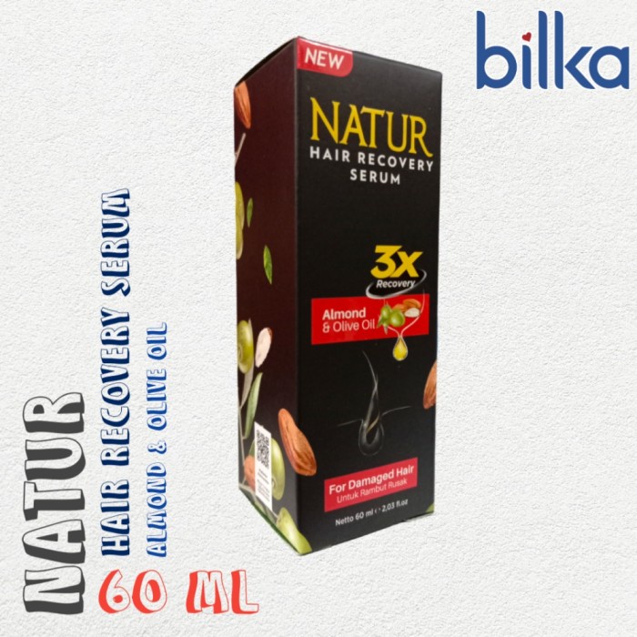 Jual NATUR Hair Serum Almond & Olive Oil 60ml Shopee Indonesia