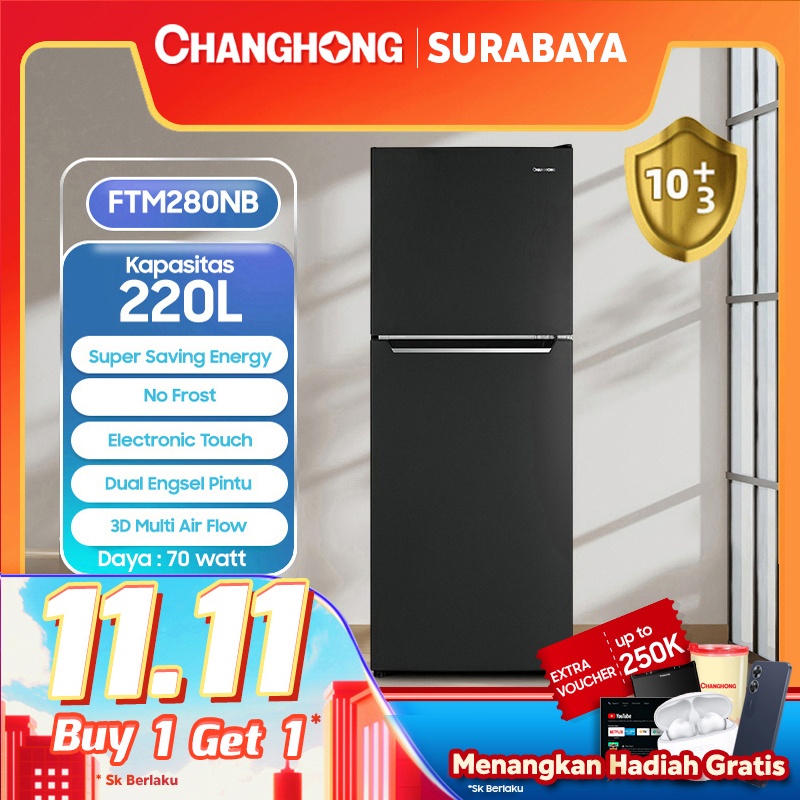 Jual Changhong Kulkas 2 Pintu (Refrigerator) Kulkas No Frost Tanpa ...