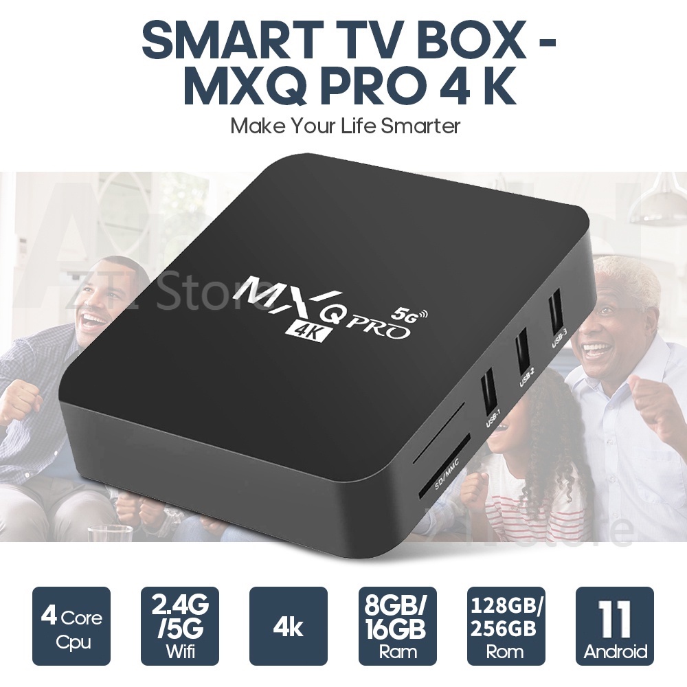Jual Android 11 Android TV Box MXQ Pro 4K 5G Ram 16gb Rom 256gb Stb ...