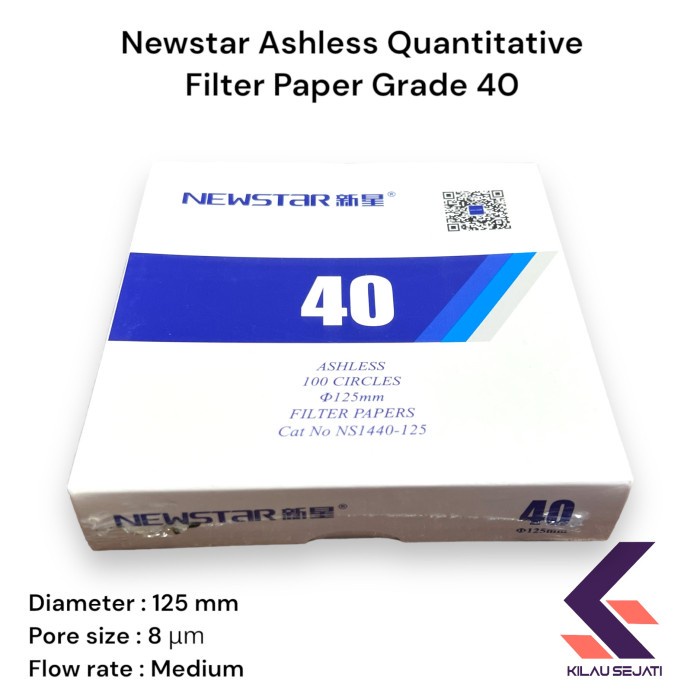 Jual Newstar Grade 40 Ashless Filter Paper Equivalent Whatman Grade 40