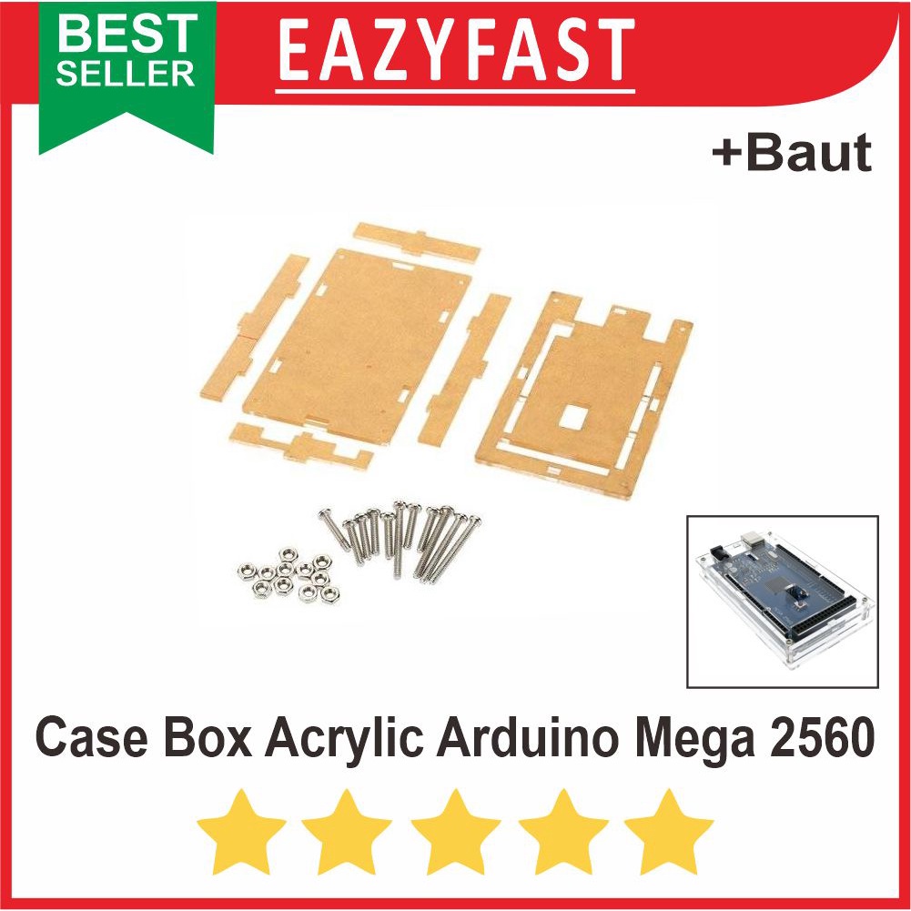 Jual Casing Box Kotak Akrilik Acrylic Case Arduino Mega 2560 Compatible ...
