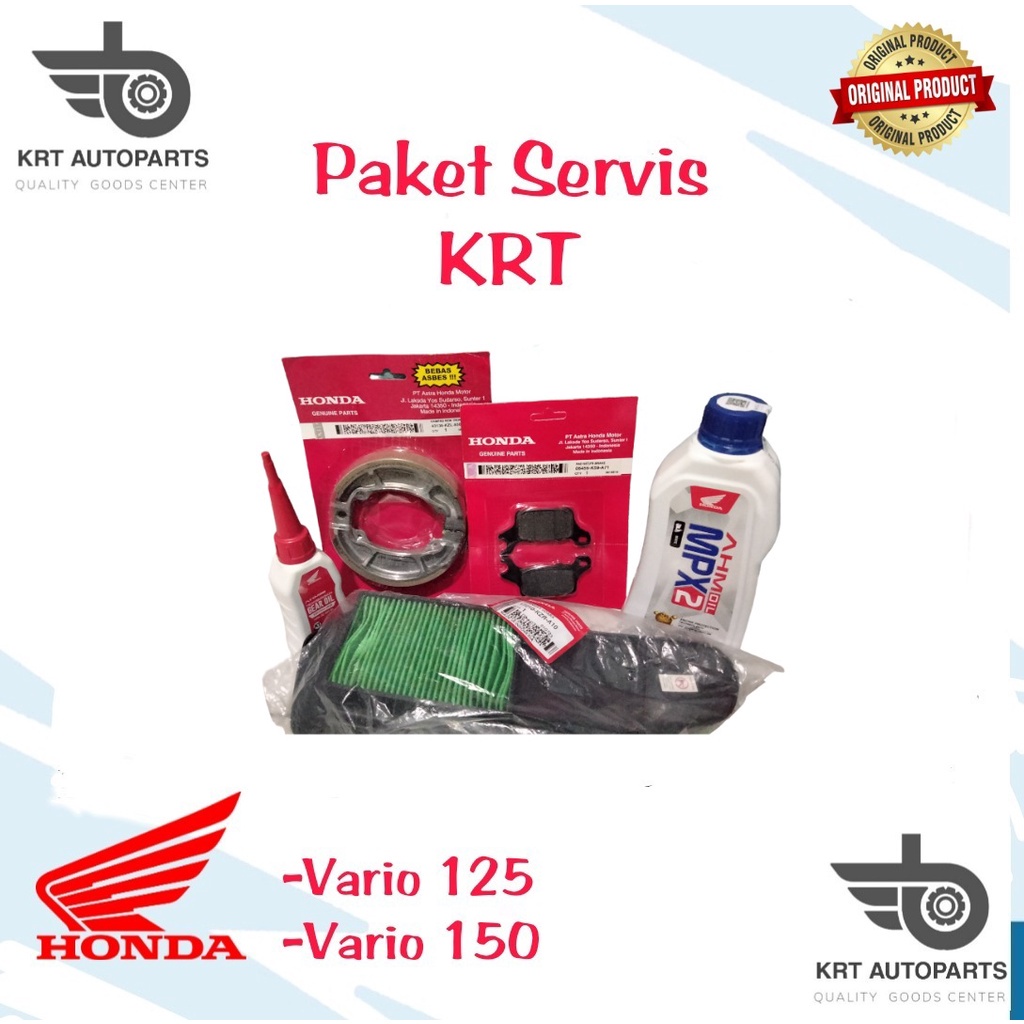 Jual Paket Service Mpx Oli Gear Ahm Kampas Rem Vario Vario