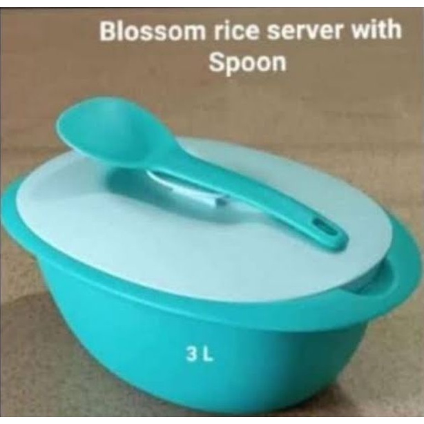 Jual Blossom rice server 3L warna merah/toska Tupperware | Shopee Indonesia