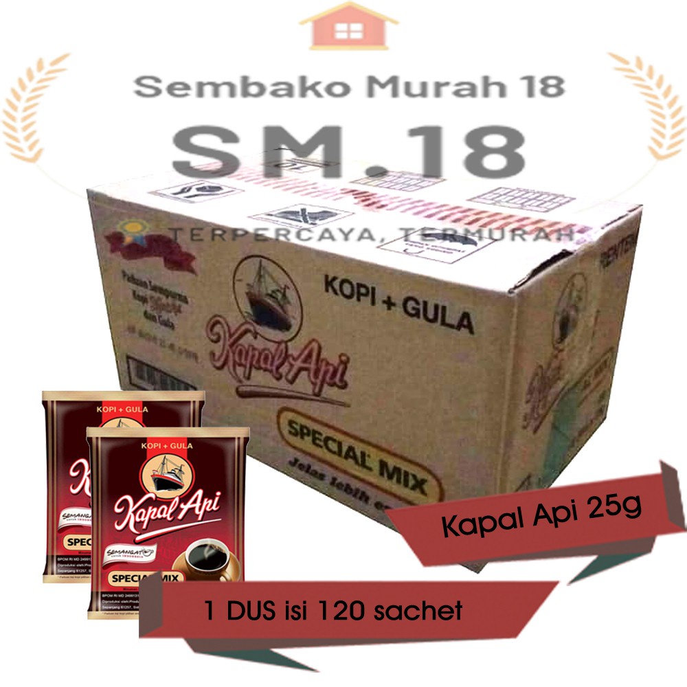 Jual KOPI KAPAL API MIX DUS ISI 120 SACHET SEMBAKO TERMURAH / COFFEE
