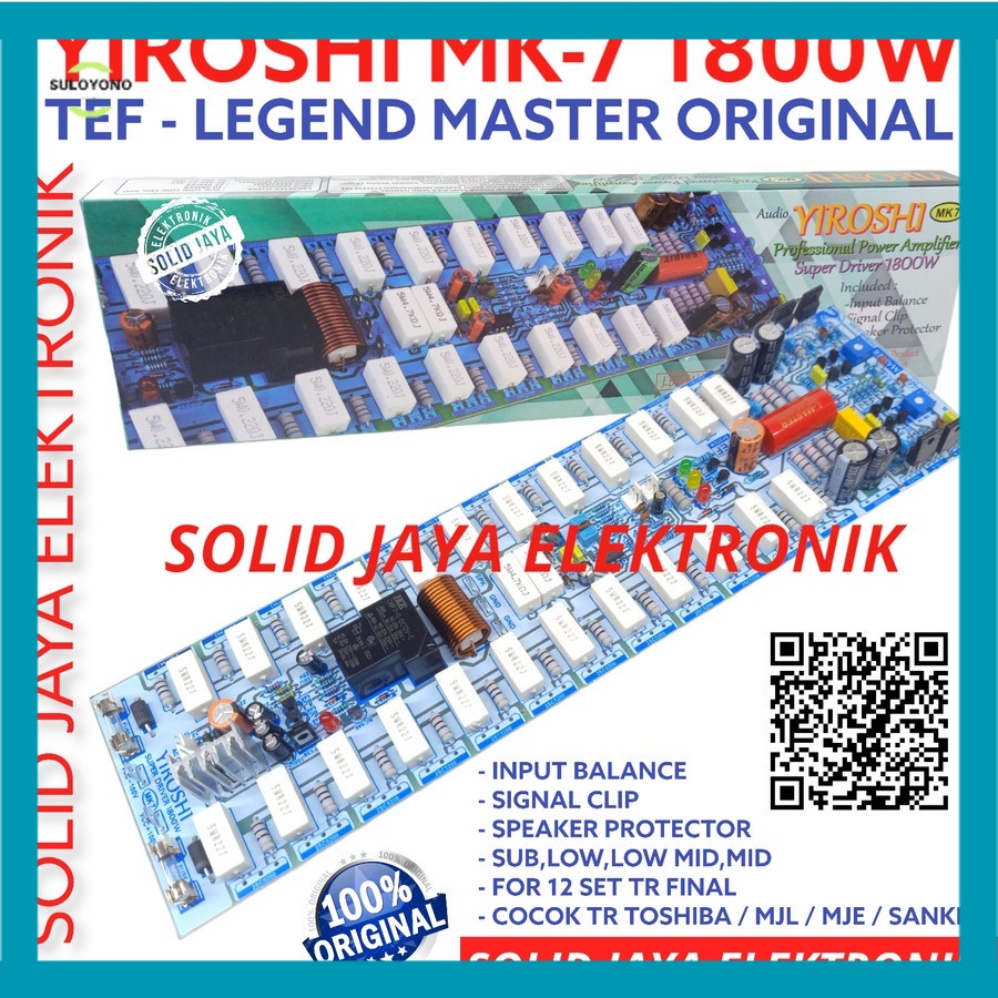 Jual KIT DRIVER POWER YIROSHI MK7 MK 7 MK7 1800W TANPA TRANSISTOR TR