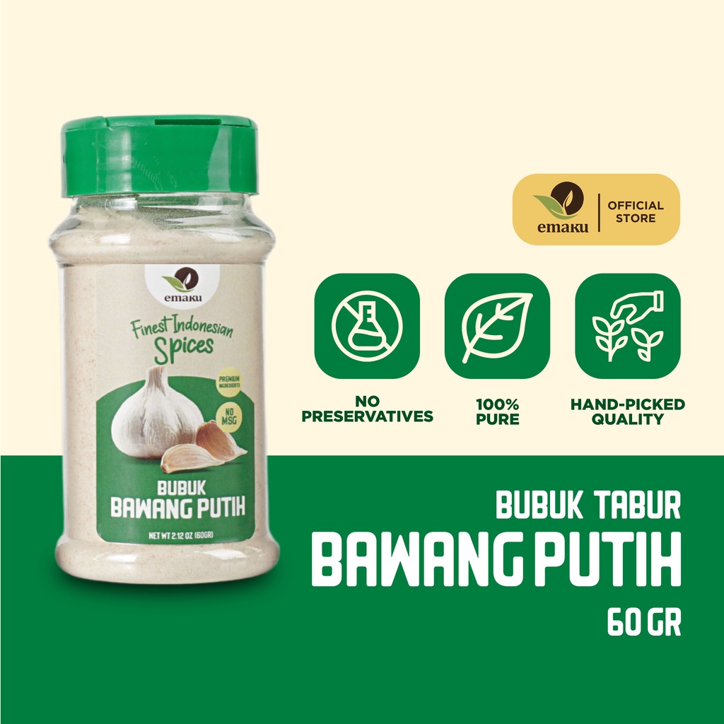 Jual Emaku Bawang Putih Bubuk Bumbu Masak Dapur Tabur Garlic Powder