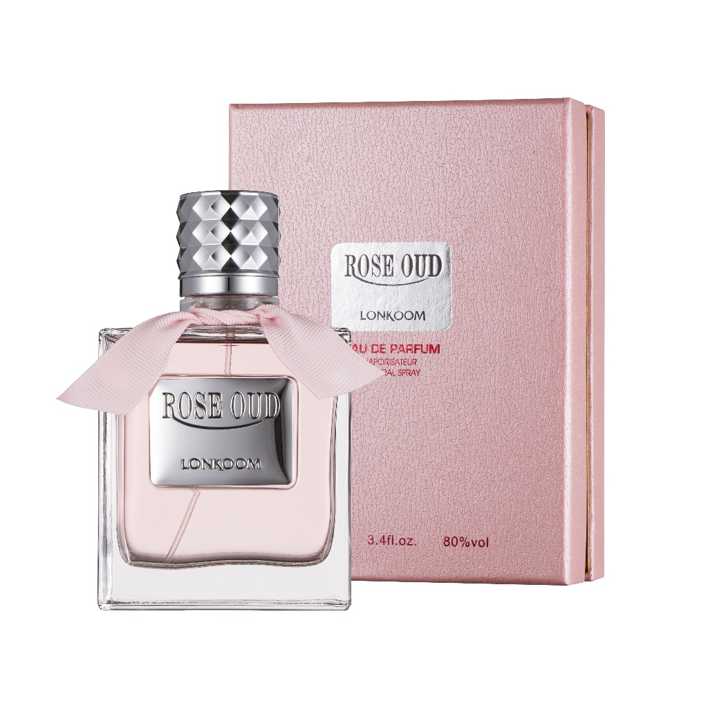 Jual LONKOOM BLACK/ROSE OUD 100ML PARFUM MEN WOMEN TAHAN LAMA