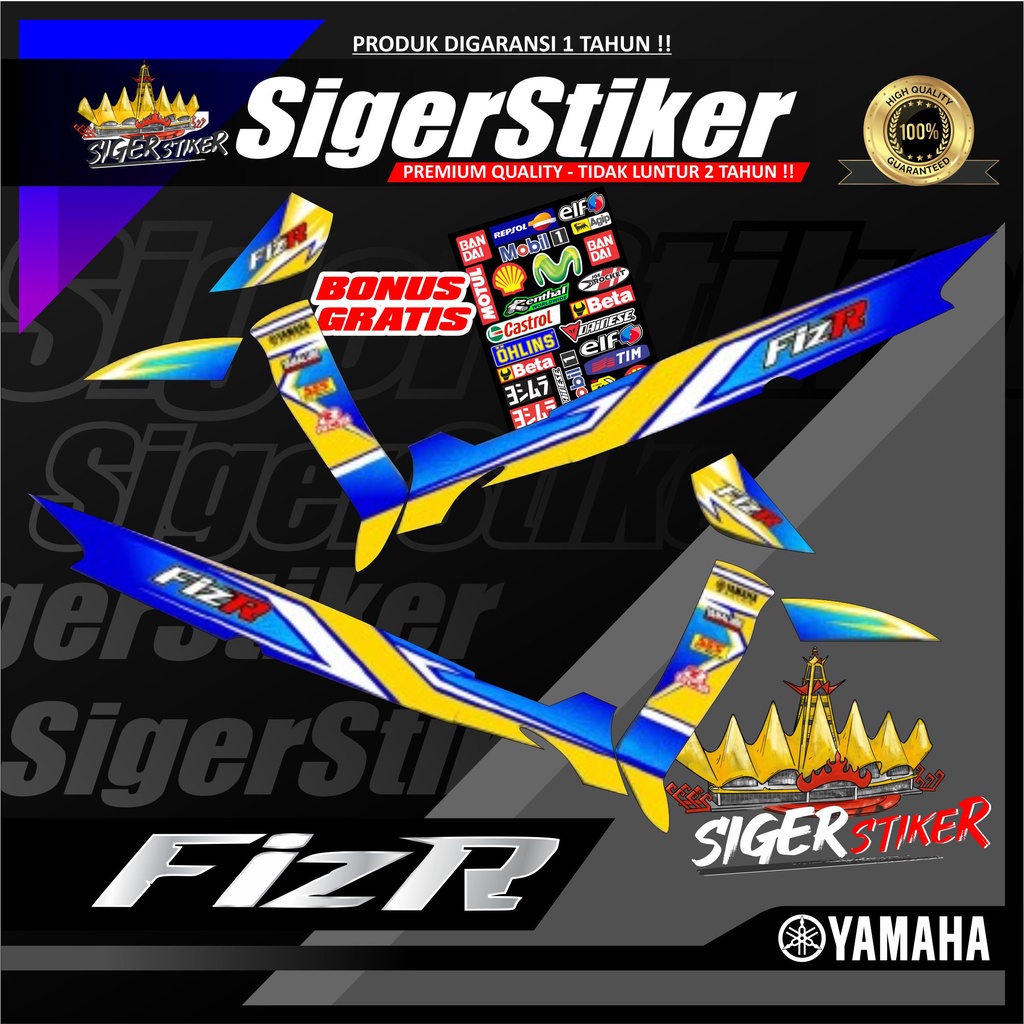 Jual Sticker Striping FIZ R Motif Roadrace Racing Semi Full Kode 04 ...