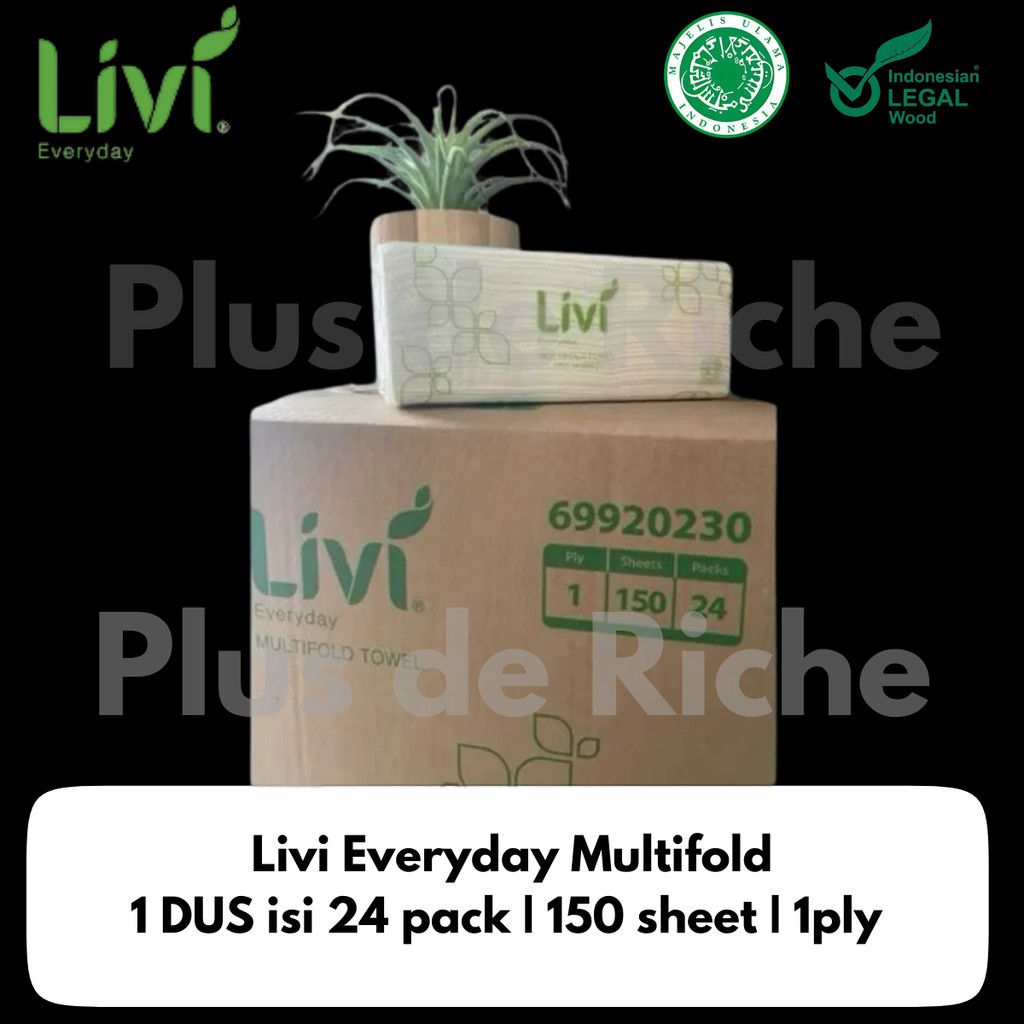 Jual [GOJEK/GRAB] Tissue LIVI SMART TOWEL Multifold 1 DUS (24PACK ...