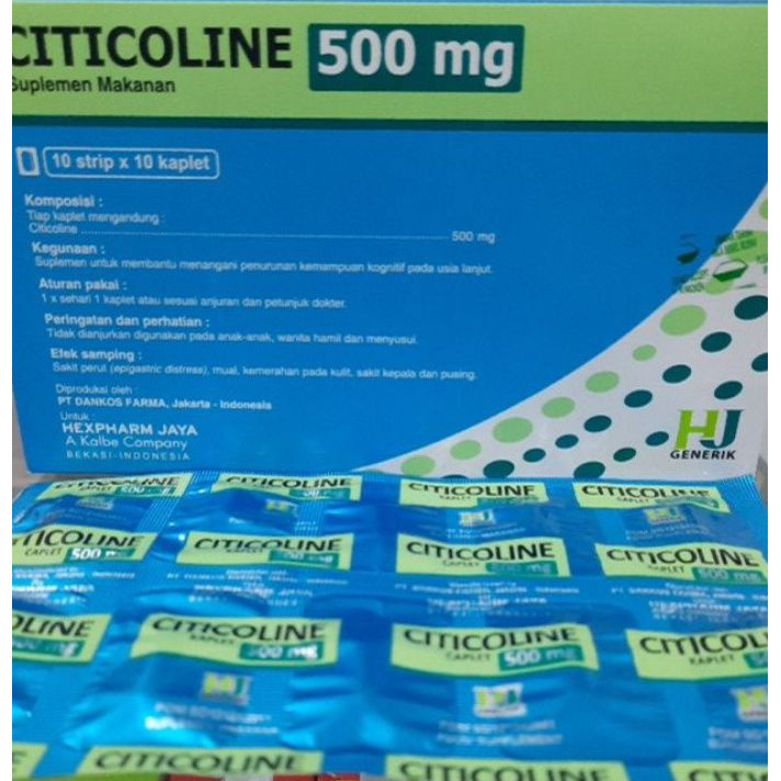 Jual STRIP CITICOLINE 500 MG HEXPHARM HJ PERSTRIP 10 KAPLET | Shopee ...