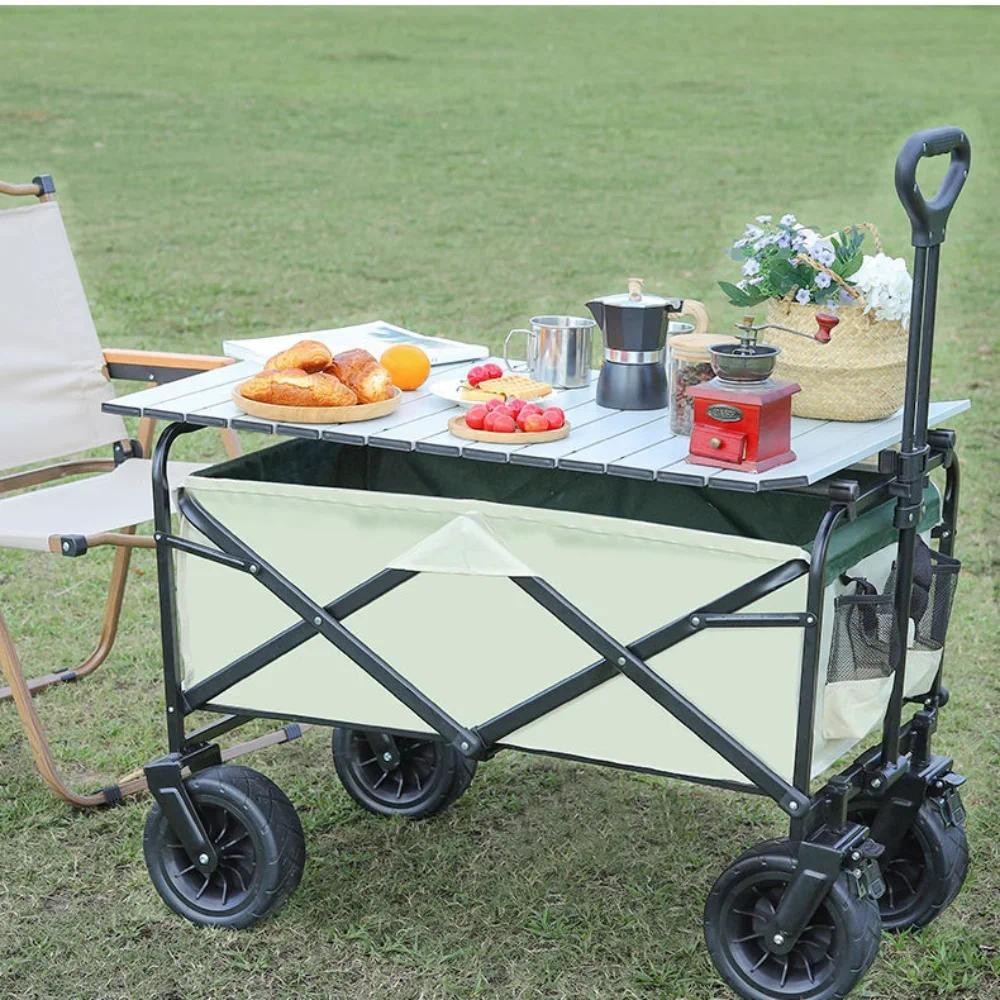 Jual New Outdoor Trailer Folding Camping Cart Shopping Camping Camping ...