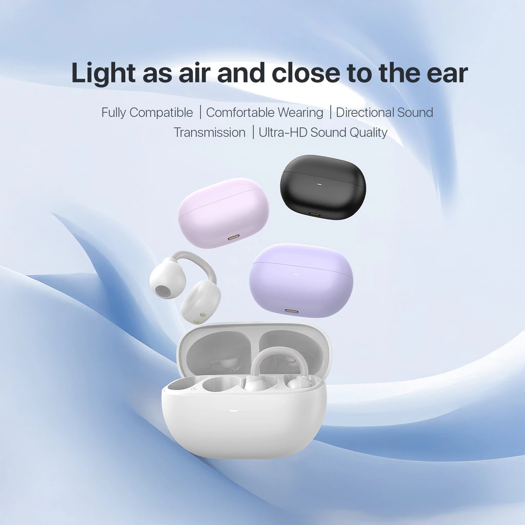 KiiP Wireless DTH12 OWS Ear Clip Earphone Bluetooth TWS AI Noise Cancellation Stereo