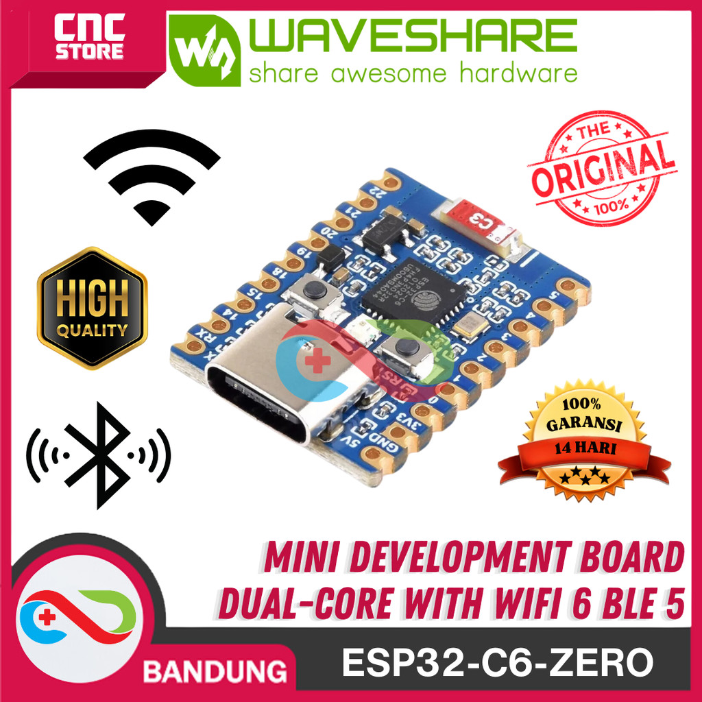 Jual ESP32-C6 Mini Development Board Dual-Core with WiFi 6 BLE 5 ...