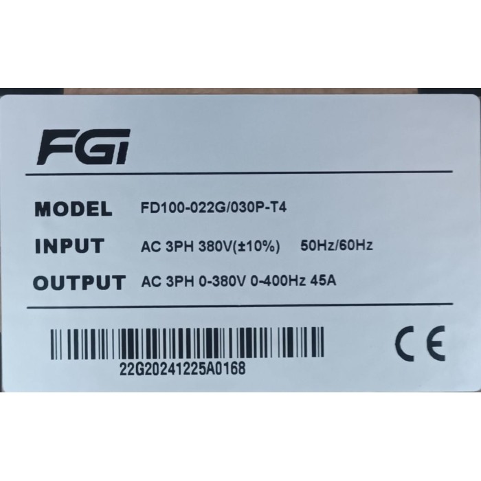 Jual Inverter VFD FGI FD100 22kW / 29HP Input 3Phase 380v Output 3Ph ...