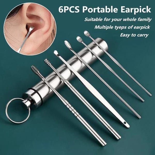Jual BIMA KOREK KUPING STAINLESS 6in1 PLUS WADAH TABUNGALAT PEMBERSIH ...