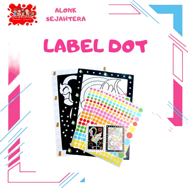 Jual [ALONK.S] Mainan Edukasi Menempel Sticker / Label Dot Karakter ...