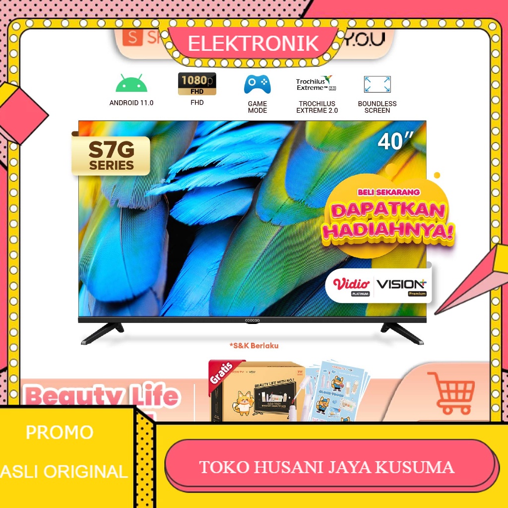 Jual Coocaa 40 Inch Smart Tv Digital Tv Android 11 Netflix