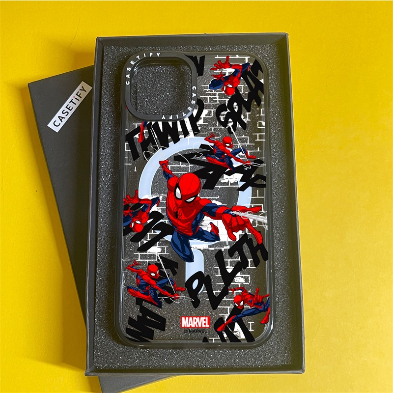 Jual CASETiFY X Spider Man Sticker suction Black Edge Clear