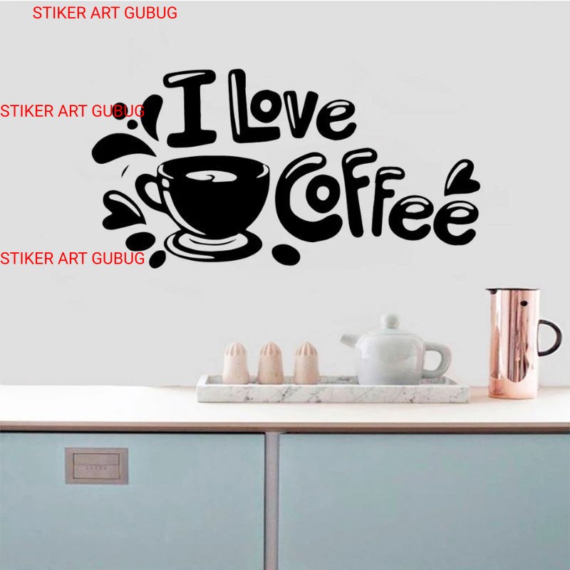 Jual Cutting Sticker Stiker Dinding Decals Custom Kaca Tembok Wallpaper Wallsticker Kopi Coffee