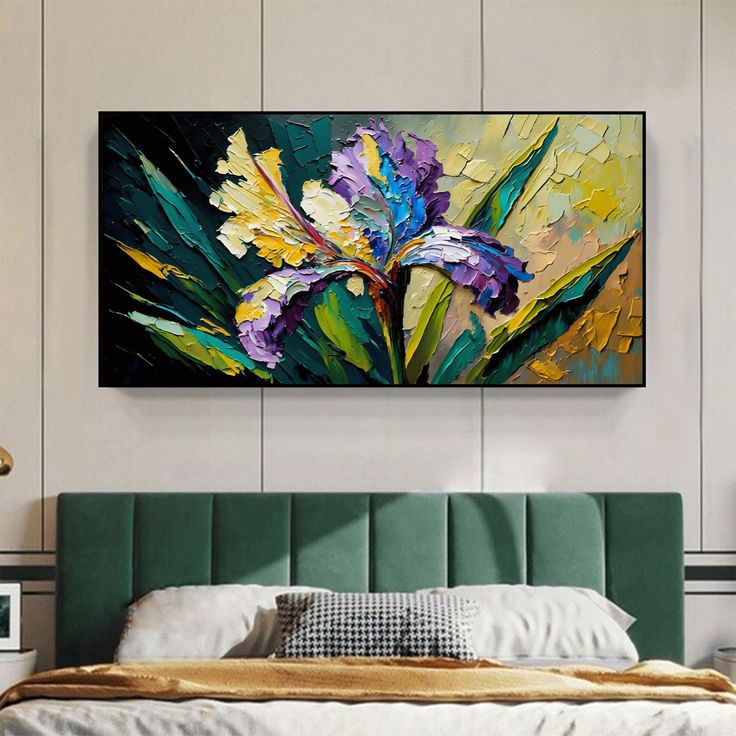 Jual Lukisan Bunga Modern Minimalis kuning hiasan dinding | Shopee ...