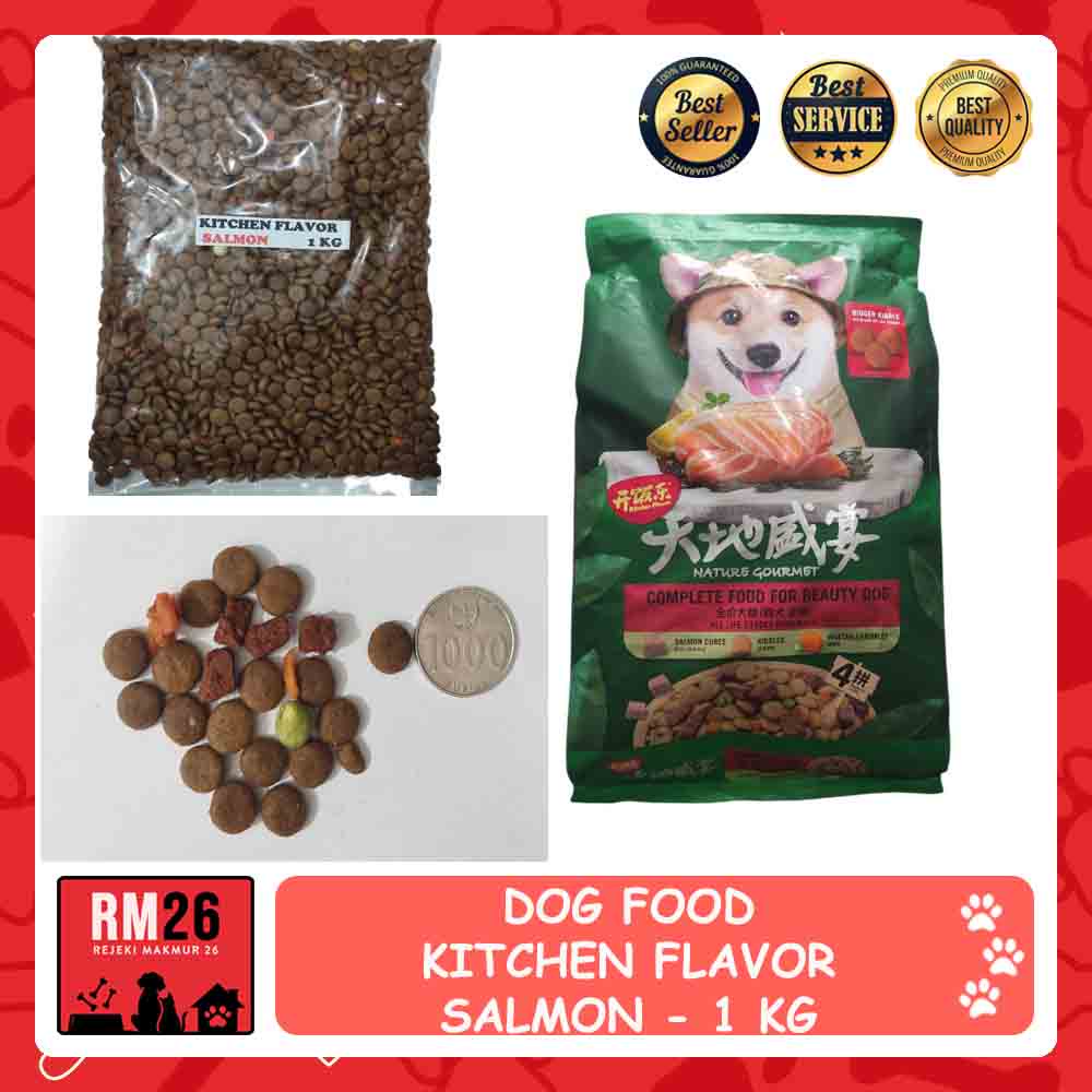 Jual MAKANAN ANJING DOG FOOD KITCHEN FLAVOR SALMON REPACK 1 KG Shopee