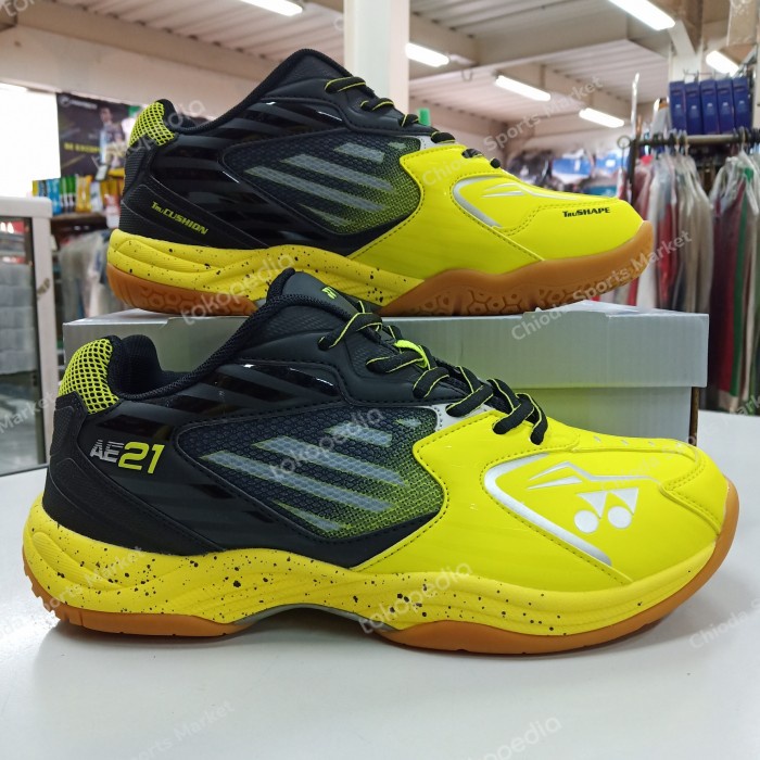 Jual Sepatu Shoes Badminton Bulu Tangkis Yonex All England Ae 21 Lime