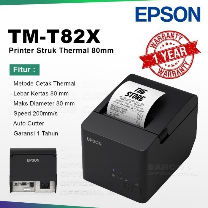 Jual Printer Epson Tm T82x Cetak Struk Kasir Thermal Usb Serial Lan Shopee Indonesia 2787