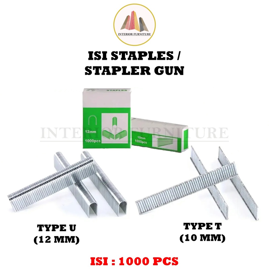 Jual Isi Ulang Refill Staples Gun tipe U Staples Tipe T Isi Stacker