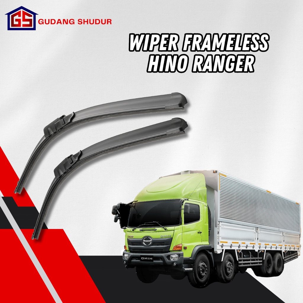 Jual Wiper Mobil Frameless Hino Ranger Sepasang Pcs Kiri Dan Kanan Tanpa Rangka Besi Shopee