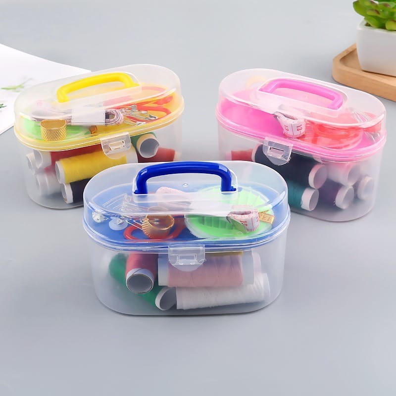 Jual Sewing Set Kit Peralatan Jahit Kotak Box Alat Menjahit Benang